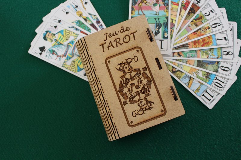 Boîte Cartes à Jouer Personnalisée - Boîte de Jeux Bois